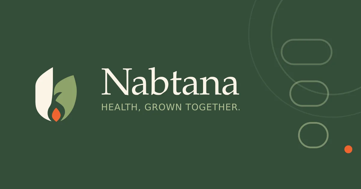 Nabtana brand artwork reading “Health, grown together.”